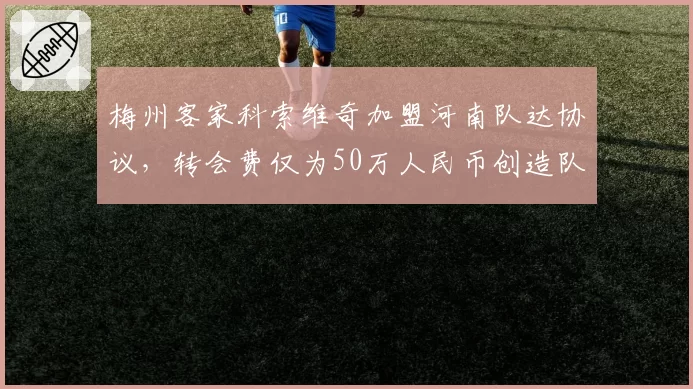 梅州客家科索维奇加盟河南队达协议，转会费仅为50万人民币创造队史最低